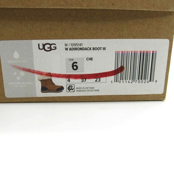 UGG WOMEN'S ADIRONDACK III BOOTS IN CHESTNUT SZ 6 - Picture 8 of 8